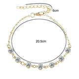 Crystal Anklet Gold Silver Color Boho Ankle Bracelet