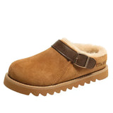 Sabrina - Elegant suede clogs with plush lining