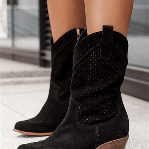 Raya West – Perforated Western Boot