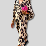 Tilda - Leopard print maxi dress