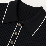 Monaco Line – Ribbed Polo Maxi Dress