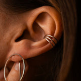 Nalani - Spiral ear cuff with shiny surface