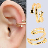 Nalani - Spiral ear cuff with shiny surface