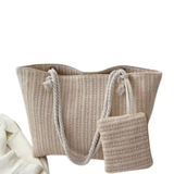 Woven large capacity handbag tote bag