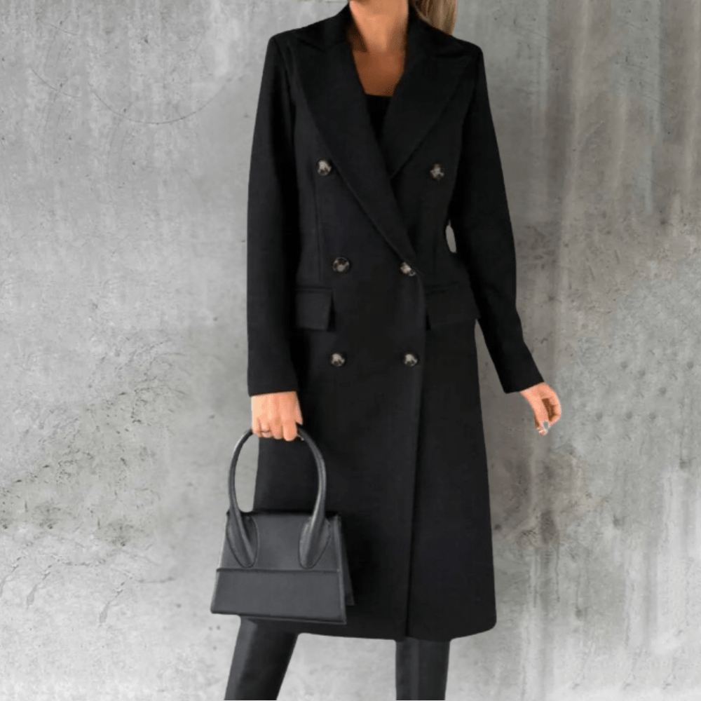 Modinzi black / 6 (XS) Adelise Tailored – Double Breasted Trench Coat
