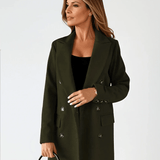 Modinzi Green / 6 (XS) Adelise Tailored – Double Breasted Trench Coat
