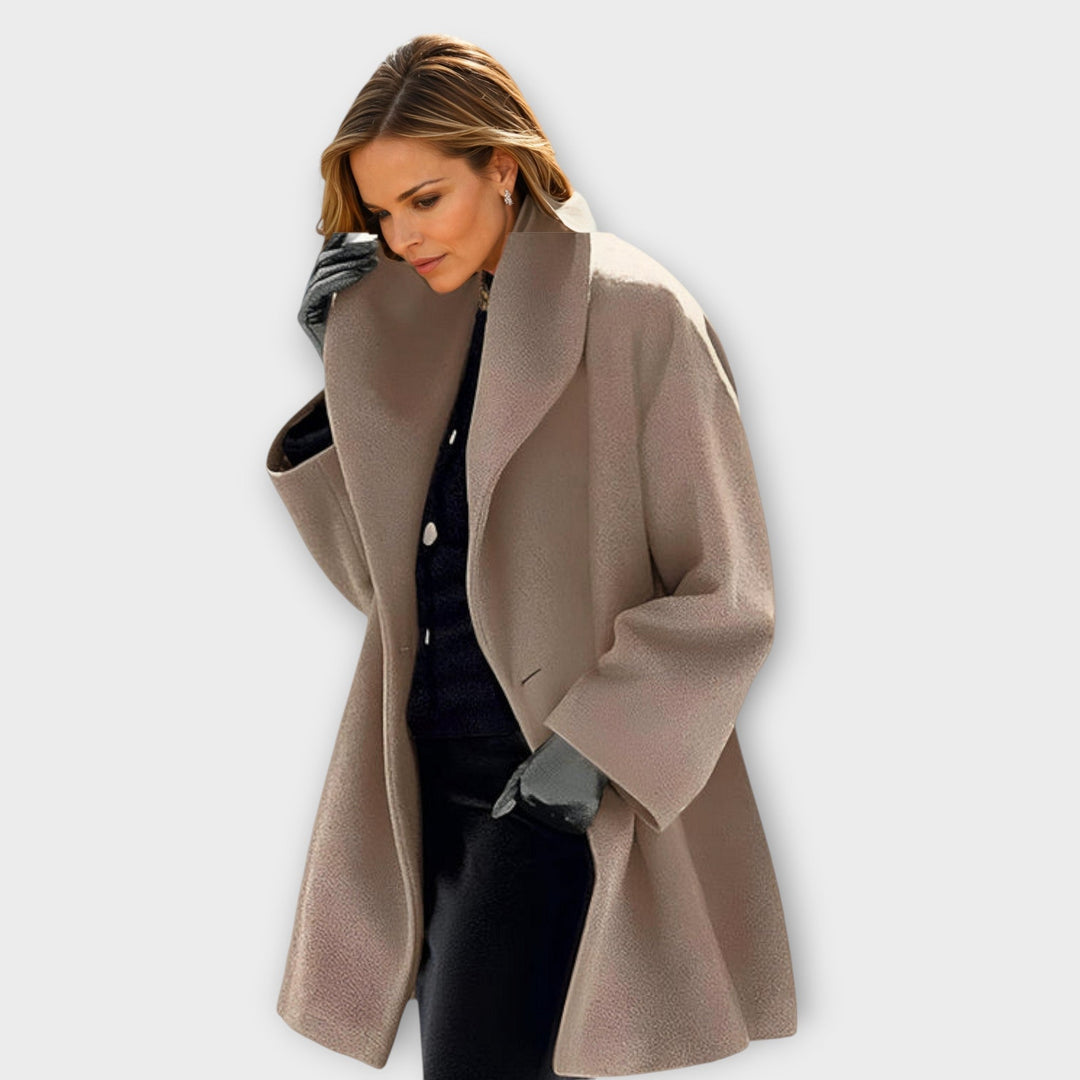 Seren Fold – Draped Collar Overcoat