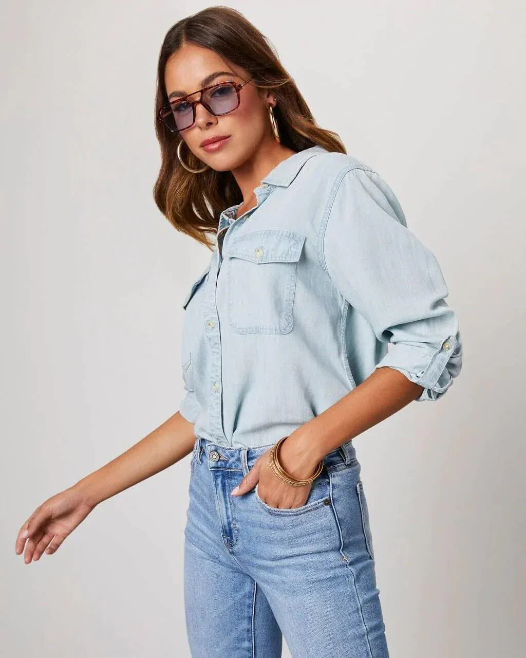 Modinzi Arden Oversize – Relaxed Denim Shirt