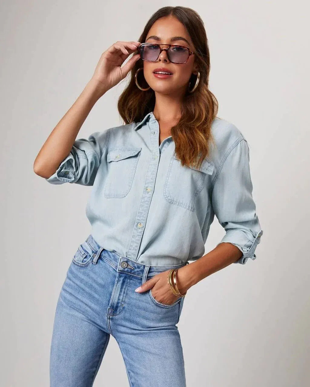 Modinzi Arden Oversize – Relaxed Denim Shirt