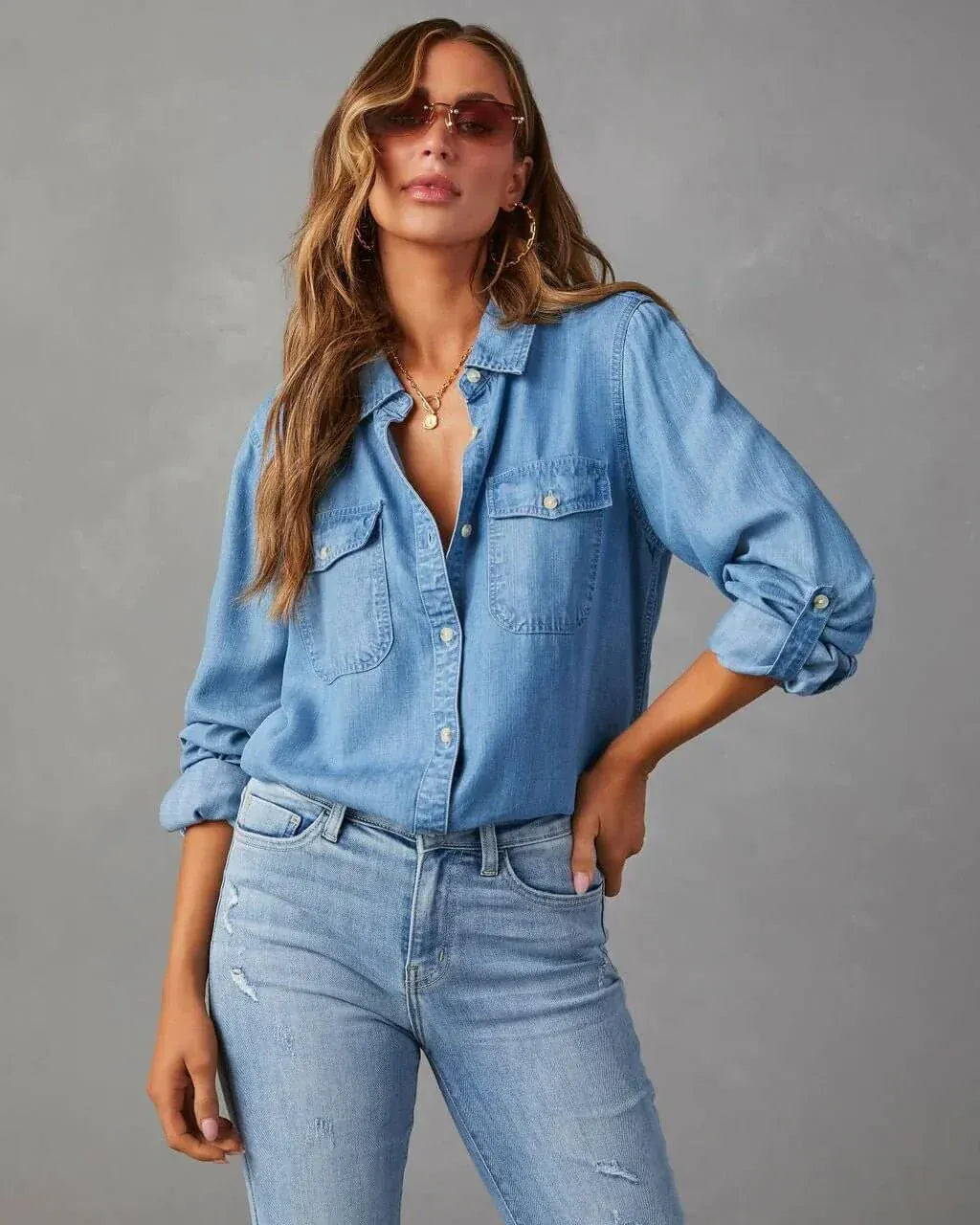 Modinzi Arden Oversize – Relaxed Denim Shirt