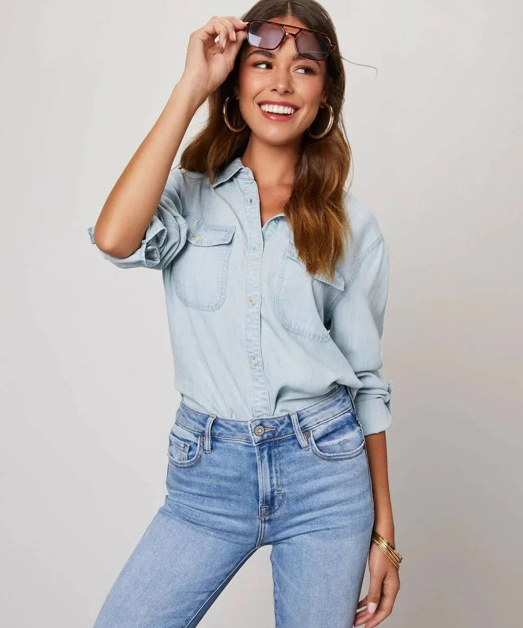 Modinzi light blue / 6 (XS) Arden Oversize – Relaxed Denim Shirt