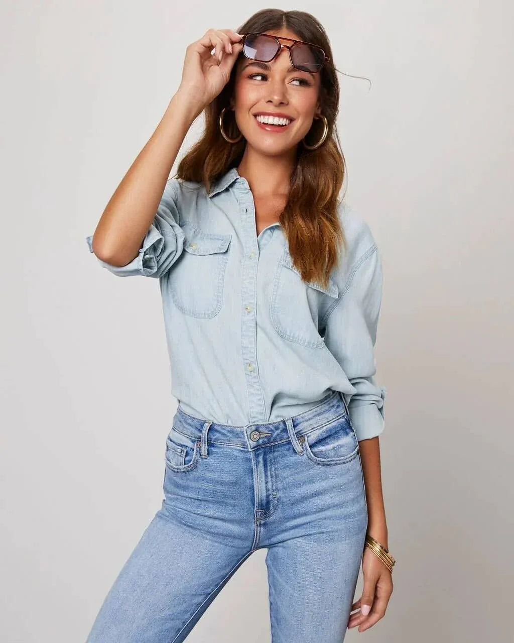Modinzi light blue / 6 (XS) Arden Oversize – Relaxed Denim Shirt