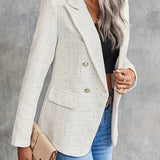 Modinzi Atelier Chic – Tweed Double-Breasted Blazer