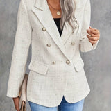 Modinzi Atelier Chic – Tweed Double-Breasted Blazer