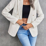 Modinzi Atelier Chic – Tweed Double-Breasted Blazer