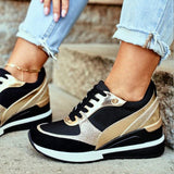 Callie - Comfortable Elegant Gold Sneakers