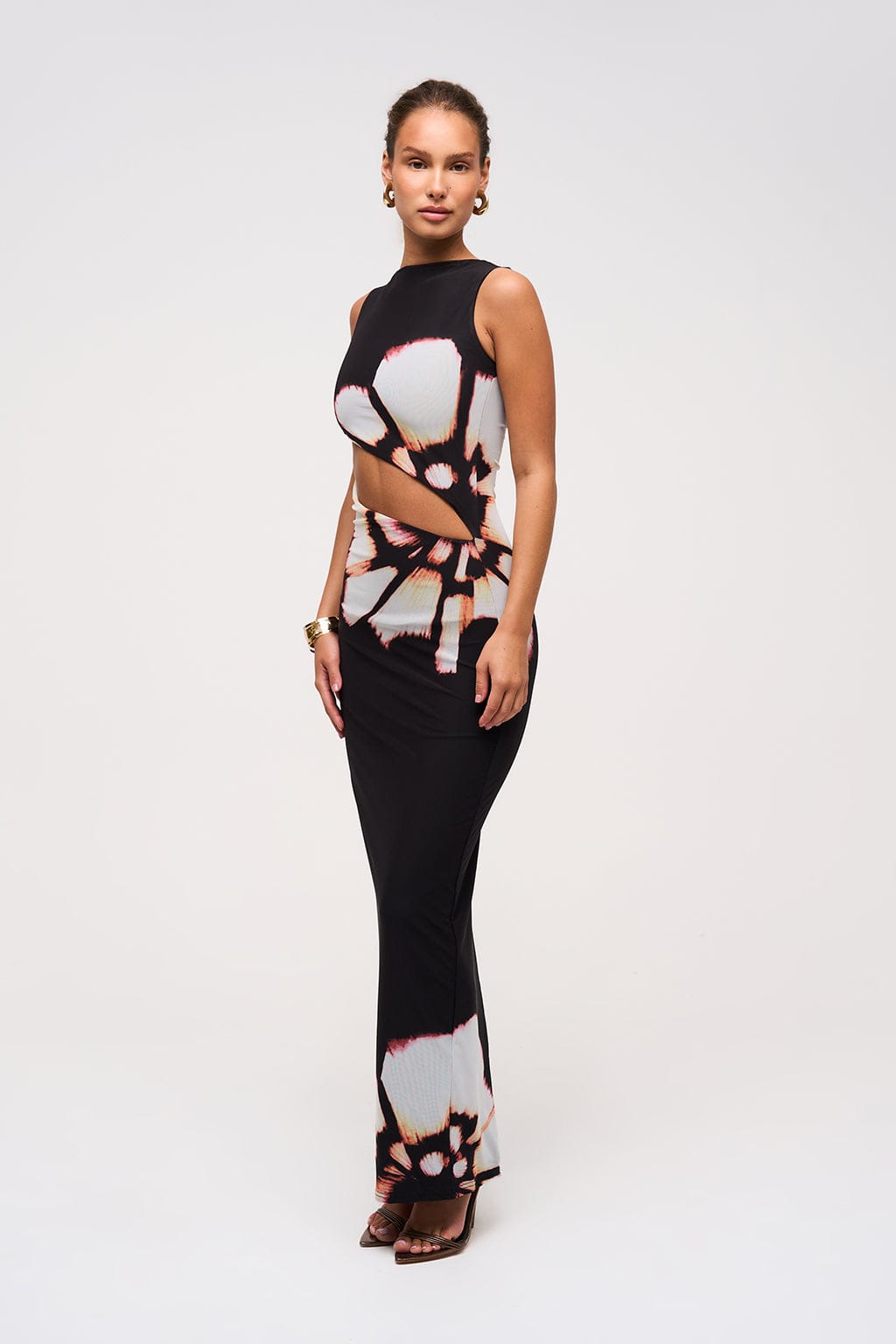 Modinzi Bloom Twist – Cutout Maxi Dress