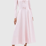 Modinzi XS(6) / Pink&Yellow Blush Reverie – Triple Bow Maxi Dress