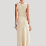 Modinzi Buttercream Elegance – Sleeveless Button Maxi