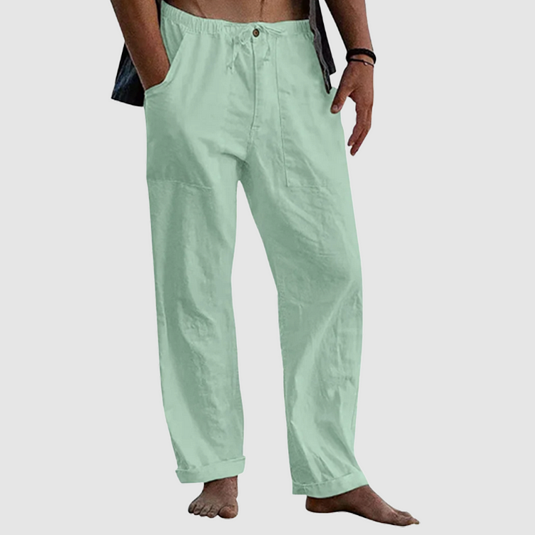 Adam - Linen beach trousers for men, loose fit