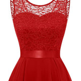 Midnight Waltz – Lace Bodice High-Low Dress