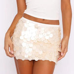 Modinzi skirt Champagne Sequin Party Mini Skirt – Sparkle Statement Bottom