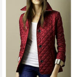 Modinzi Crimson Red / 6 Cheryl Curve – Quilted Button Jacket