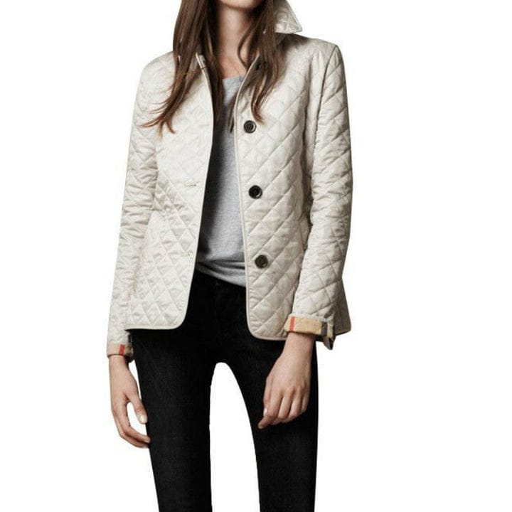 Modinzi Ivory Pearl / 6 Cheryl Curve – Quilted Button Jacket