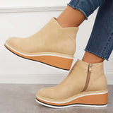 Modinzi Beige / 4 City Edge – Platform Ankle Boots