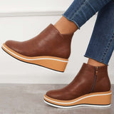 Modinzi Brown / 4 City Edge – Platform Ankle Boots