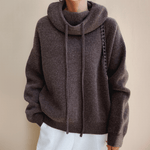 Modinzi Brown / 6 Cosy Haven – Ribbed Knit Hoodie