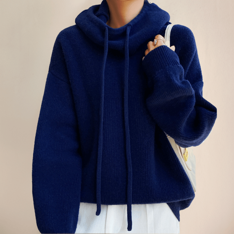 Modinzi Dark Blue / 6 Cosy Haven – Ribbed Knit Hoodie