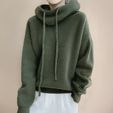 Modinzi Earthy Green / 6 Cosy Haven – Ribbed Knit Hoodie