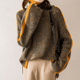 Courtney Vale – Contrast Ribbed Knit Sweater
