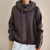 Cosy Haven – Ribbed Knit Hoodie