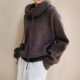 Cosy Haven – Ribbed Knit Hoodie