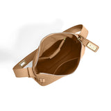 Modinzi Beige Delphine Lock – Sculpted Shoulder Bag