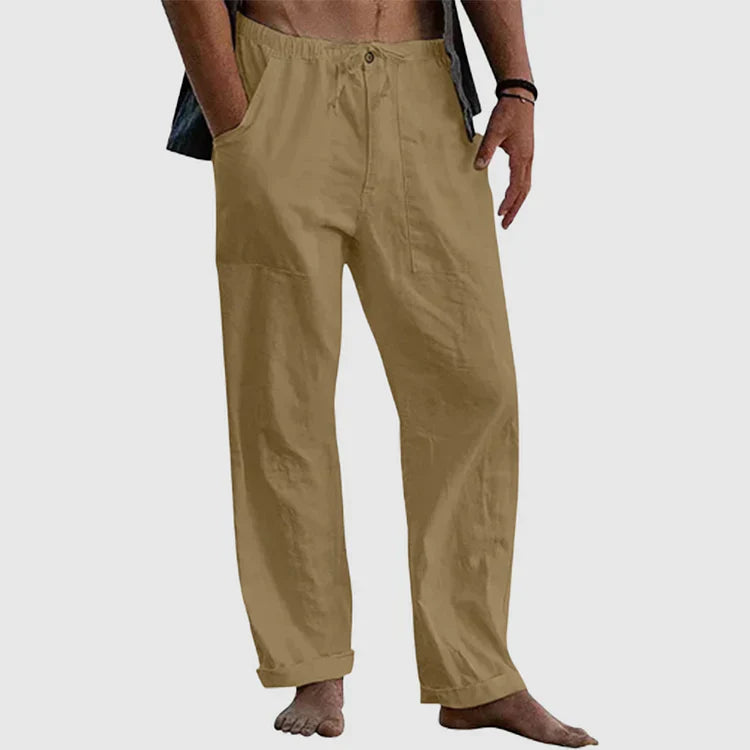 Adam - Linen beach trousers for men, loose fit