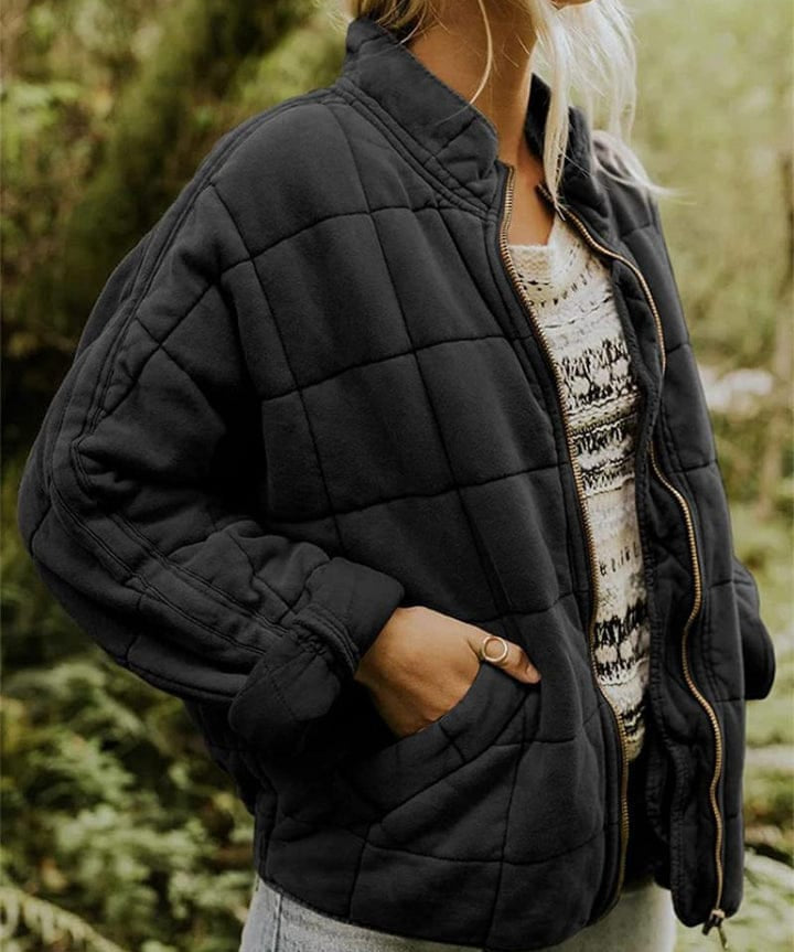 Modinzi Charcoal Ink / 6 Echo Ridge – Quilted Zip Jacket
