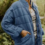 Modinzi Dusty Denim / 6 Echo Ridge – Quilted Zip Jacket