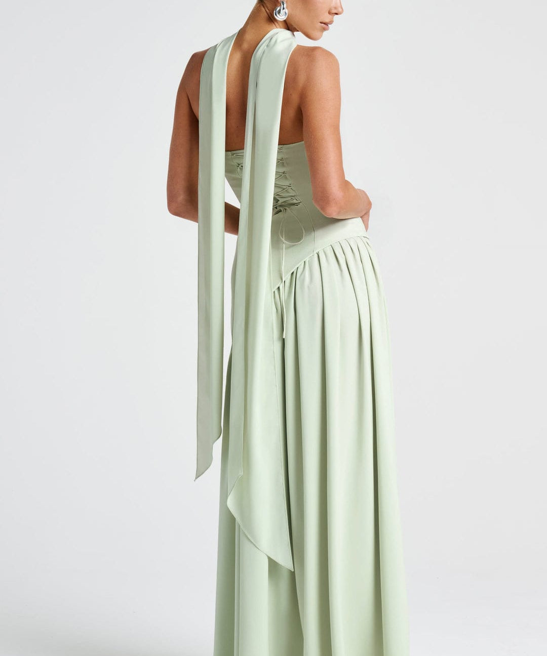 Modinzi Eclipse Drama – Lace-Up Maxi Dress