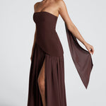 Modinzi Eclipse Drama – Lace-Up Maxi Dress