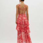 Modinzi Maxi dress Elegant Ruffle Layer Maxi Dress – Strappy Back Formal Evening Dress