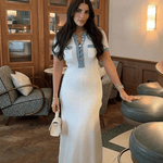 Modinzi Elise Contrast – Buttoned Midi Dress