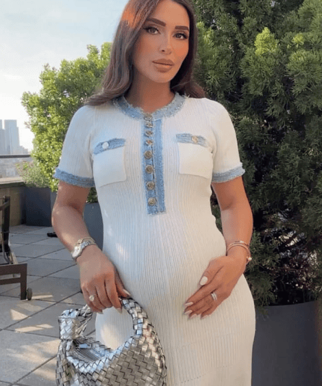 Modinzi Elise Contrast – Buttoned Midi Dress