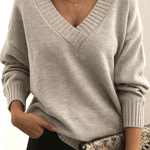 Modinzi Elowen Knit – Deep V Ribbed Sweater