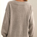 Modinzi Elowen Knit – Deep V Ribbed Sweater