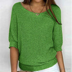 Modinzi Green / 6 (XS) Eunice Loft – Relaxed Knit Half-Sleeve Top