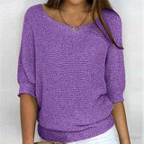 Eunice Loft – Relaxed Knit Half-Sleeve Top