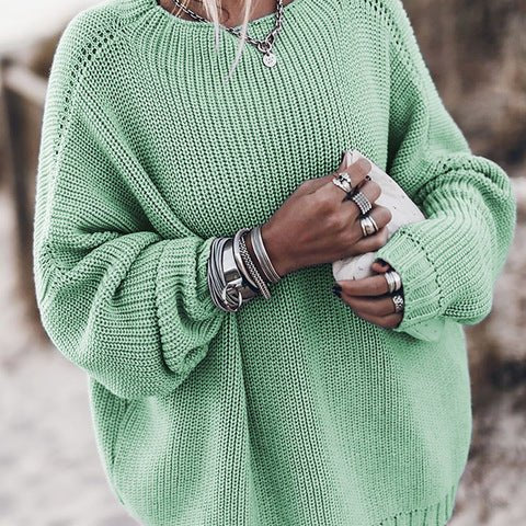 Evie Drift – Relaxed Ribbed Knit Pullover